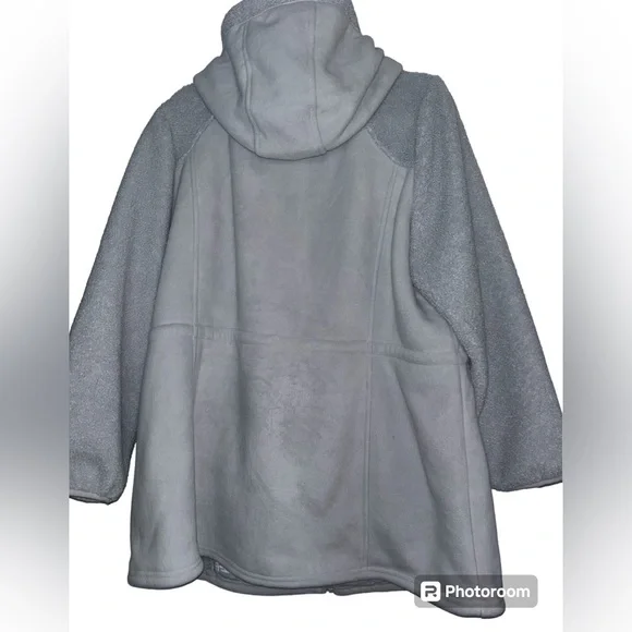 ๐HP๐1 Madison Expedition Fleece Womens Hooded Gray Jacket |SZ XXL โฆ - Picture 4 of 5